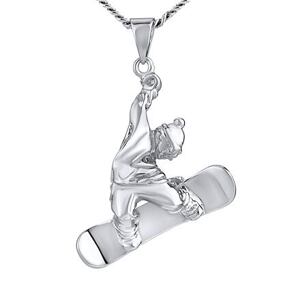 Silvego Strieborný prívesok snowboardista JJJ1987