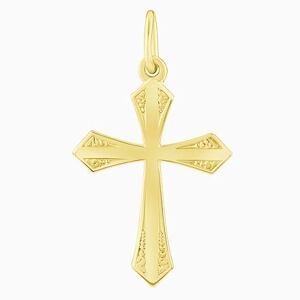 Silvego Zlatý prívesok krížik Salome SILVEGOB11599GY