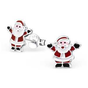 Olivie Detské strieborné náušnice SANTA CLAUS 0419 Ag 925; ≤0,6 g.