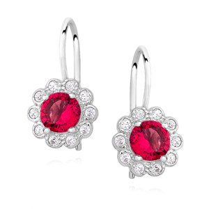 Olivie Detské strieborné náušnice RUBY 1632 Ag 925; ≤1,6 g.