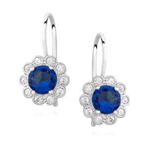 Olivie Detské strieborné náušnice BLUE 1633 Ag 925; ≤1,6 g.