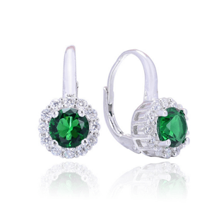 Olivie Strieborné visiace náušnice GREEN 2709 Ag 925; ≤3,4 g.