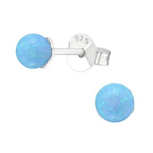 Olivie Strieborné guličky s opálom 4 mm 2765 Ag 925; ≤0,4 g.