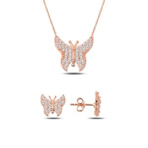 Olivie Sada strieborných šperkov ROSE MOTÝL 3513 Ag 925; ≤3 g.