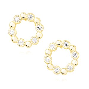 Olivie Strieborné náušnice KRUH GOLD 3574 Ag 925; ≤1,3 g.