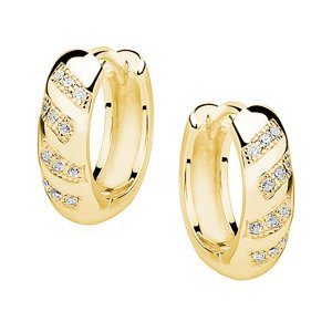 Olivie Strieborné KRUHY GOLD so zirkónmi 4101 Ag 925; ≤3,3 g
