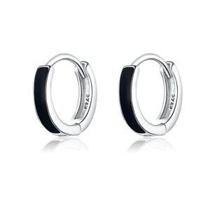 Olivie Strieborné náušnice KRÚŽKY BLACK 4318 Ag 925; ≤2,7 g.