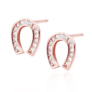Olivie Strieborné náušnice PODKOVA ROSE 4465 Ag 925; ≤0,8 g.