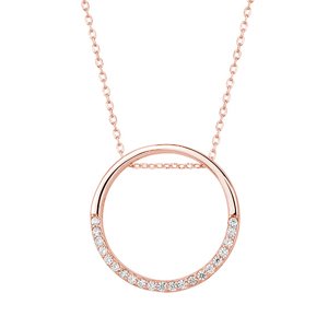 Olivie Strieborný náhrdelník KRUH ROSE 4537 Ag 925; ≤3 g.