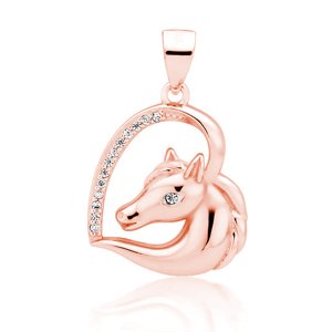 Olivie Strieborný ROSE prívesok KÔŇ V SRDCI 4653 Ag 925; ≤1,8 g.