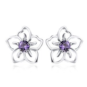 Olivie Strieborné náušnice VIOLET 4679 Ag 925; ≤1 g.