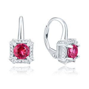 Olivie Strieborné náušnice RED 4854 Ag 925; ≤3,4 g.