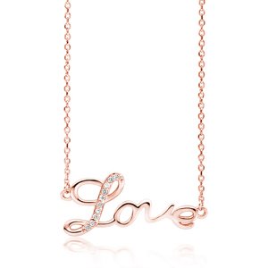 Olivie Strieborný náhrdelník LOVE ROSE 4935 Ag 925; ≤2,2 g.