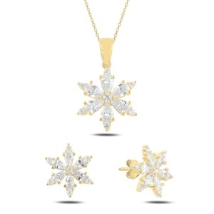 Olivie Strieborná sada VLOČKA GOLD 5228 Ag 925; ≤4,8 g.