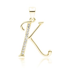 Olivie PÍSMENO K strieborný prívesok GOLD 5315 Ag 925; ≤1 g.