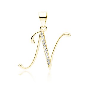 Olivie PÍSMENO N strieborný prívesok GOLD 5318 Ag 925; ≤1 g.