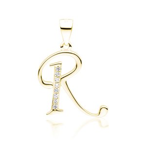 Olivie PÍSMENO R strieborný prívesok GOLD 5321 Ag 925; ≤1,1 g.