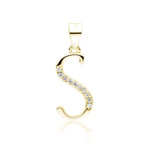 Olivie PÍSMENO S strieborný prívesok GOLD 5322 Ag 925; ≤0,6 g.