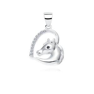 Olivie Strieborný prívesok KÔŇ V SRDCI 5465 Ag 925; ≤1,8 g.
