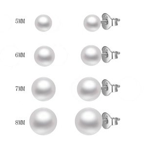 Olivie Náušnice 7mm sladkovodné perly 5502 Ag 925; ≤1,1 g.