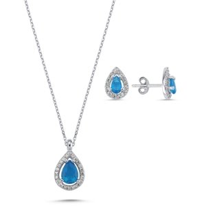 Olivie Strieborná súprava KVAPKA AQUAMARINE 5831 Ag 925; ≤3,3 g.
