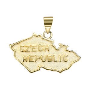 Olivie Strieborný prívesok MAPA ČR GOLD 6001 Ag 925; ≤2,3 g.