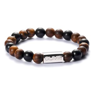 Olivie Korálkový náramok WOOD XL 6098 Ag 925; ≤11,5 g.
