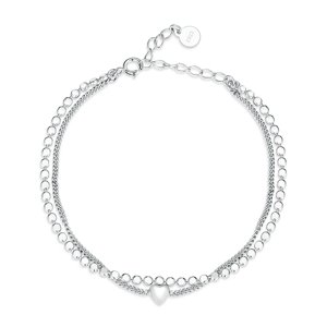 Olivie Strieborný double náramok SRDCE 15 až 20 cm 7006 Ag 925; ≤2,6 g.