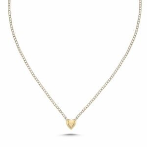 Olivie Strieborný luxusný náhrdelník SRDCE GOLD 7239 Ag 925; ≤7,1 g.