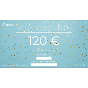 Olivie Elektronický darčekový poukaz K NARODENINÁM Hodnota: 100 €