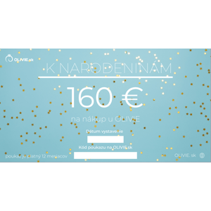 Olivie Elektronický darčekový poukaz K NARODENINÁM Hodnota: 160 €