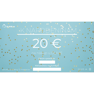 Olivie Elektronický darčekový poukaz K NARODENINÁM Hodnota: 20 €