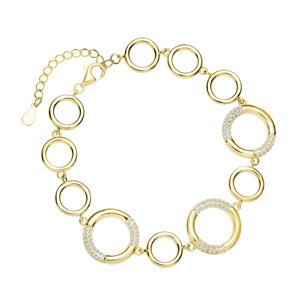 Olivie Strieborný náramok KRUHY GOLD 7451 Ag 925; ≤7,9 g.