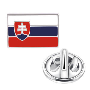 Olivie Strieborná brošňa VLAJKA SR 7493 Ag 925; ≤2,6 g.