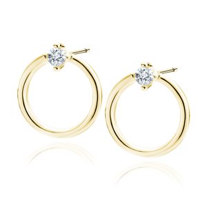 Olivie Strieborné náušnice KRUH GOLD 7527 Ag 925; ≤1 g.