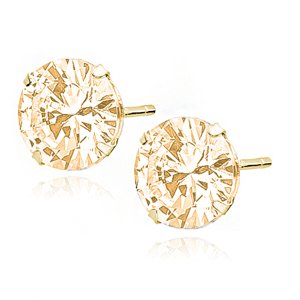 Olivie Strieborné náušnice 10mm CHAMPAGNE 7552 Ag 925; ≤3,1 g.