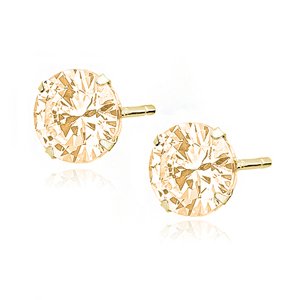 Olivie Strieborné náušnice 7mm CHAMPAGNE 7554 Ag 925; ≤1,1 g.