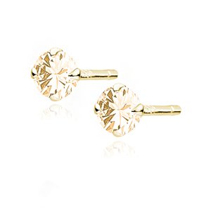 Olivie Strieborné náušnice 4mm CHAMPAGNE 7557 Ag 925; ≤0,4 g.