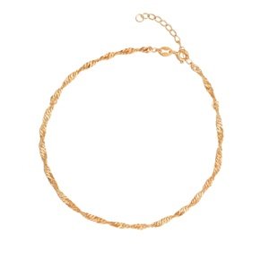 Olivie Strieborná retiazka na nohu 23-26cm SINGAPORE ROSE 7638 Ag 925; ≤2,0 g.