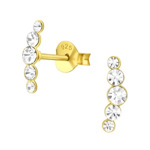 Olivie Strieborné kryštálové náušnice GOLD 7661 Ag 925; ≤0,40 g.