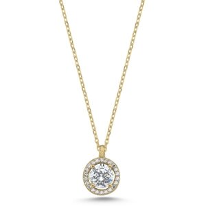 Olivie Strieborný náhrdelník ZIRKON GOLD 7691 Ag 925; ≤2,3 g.