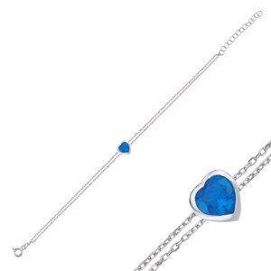 Olivie Strieborný náramok AQUA SRDCE 7701 Ag 925; ≤1,6 g.