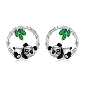 Olivie Strieborné náušnice PANDA 7838 Ag 925; ≤3,4 g.
