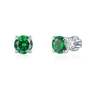 Olivie Strieborné 6mm náušnice PIPPI GREEN 7965 Ag 925; ≤1,6 g.