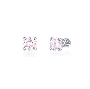 Olivie Strieborné 7mm náušnice PIPPI PINK 7966 Ag 925; ≤2,2 g.