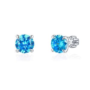 Olivie Strieborné 7mm náušnice PIPPI BLUE 7970 Ag 925; ≤2,2 g.