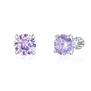 Olivie Strieborné 8mm náušnice PIPPI PURPLE 7973 Ag 925; ≤2,9 g.