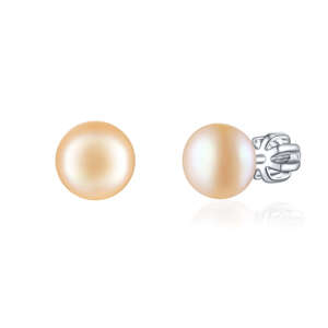 Olivie Stříbrné 8mm náušnice PERLY PEACH 7989 Ag 925; ≤1,8 g.
