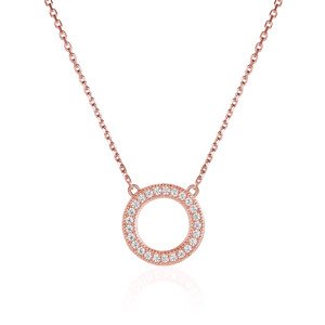 Olivie Strieborný náhrdelník KRUH ROSE 8062 Ag 925; ≤0,50 g.
