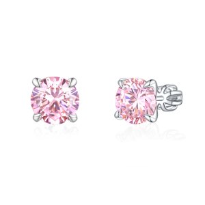 Olivie Strieborné 8mm náušnice PIPPI PINK 8352 Ag 925; ≤2,9 g.